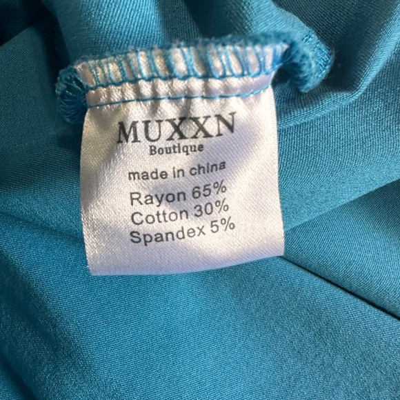 Vintage Muxxn Blue Midi Rockabilly A-Line Dress, Size 14 - Picture 5 of 5